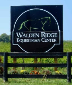 Image of the sign at Walden Ridge Equestrian Center